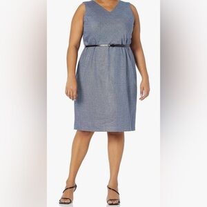 NWT-Kasper Women’s V-neck Dress w/Belt